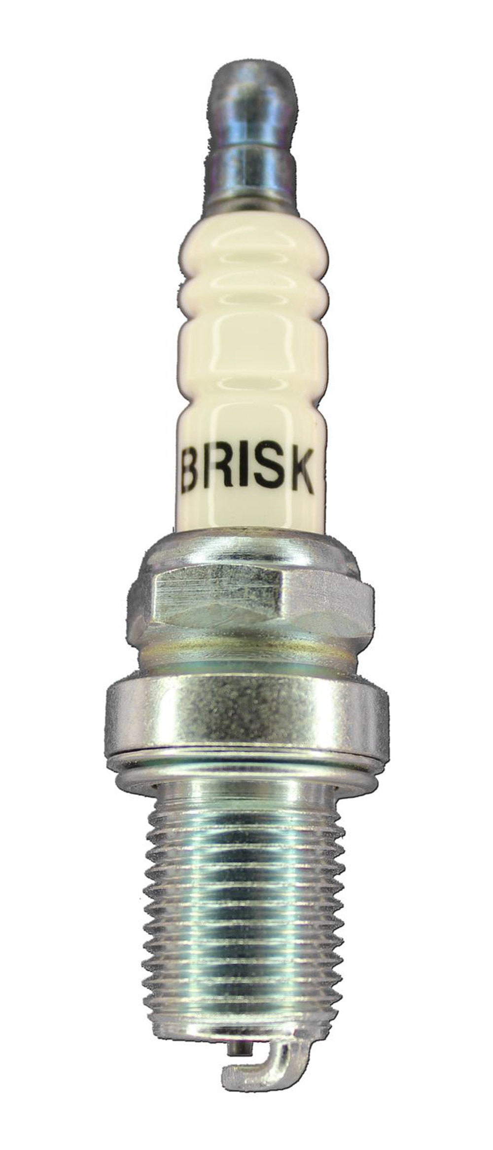 Brisk Racing Spark Plug DR14S Silver Racing 14mm Thread 19mm Reach Heat Range 14 Gasket Seat Resistor