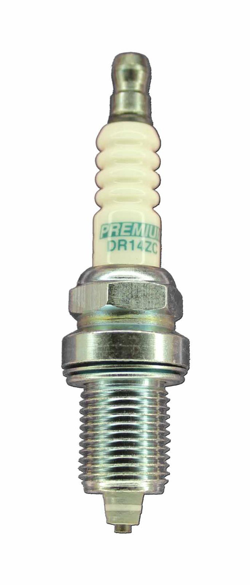 Brisk Racing Spark Plug DR14ZC Premium Racing 14 mm Thread 19 mm Reach Heat Range 14 Gasket Seat Resistor