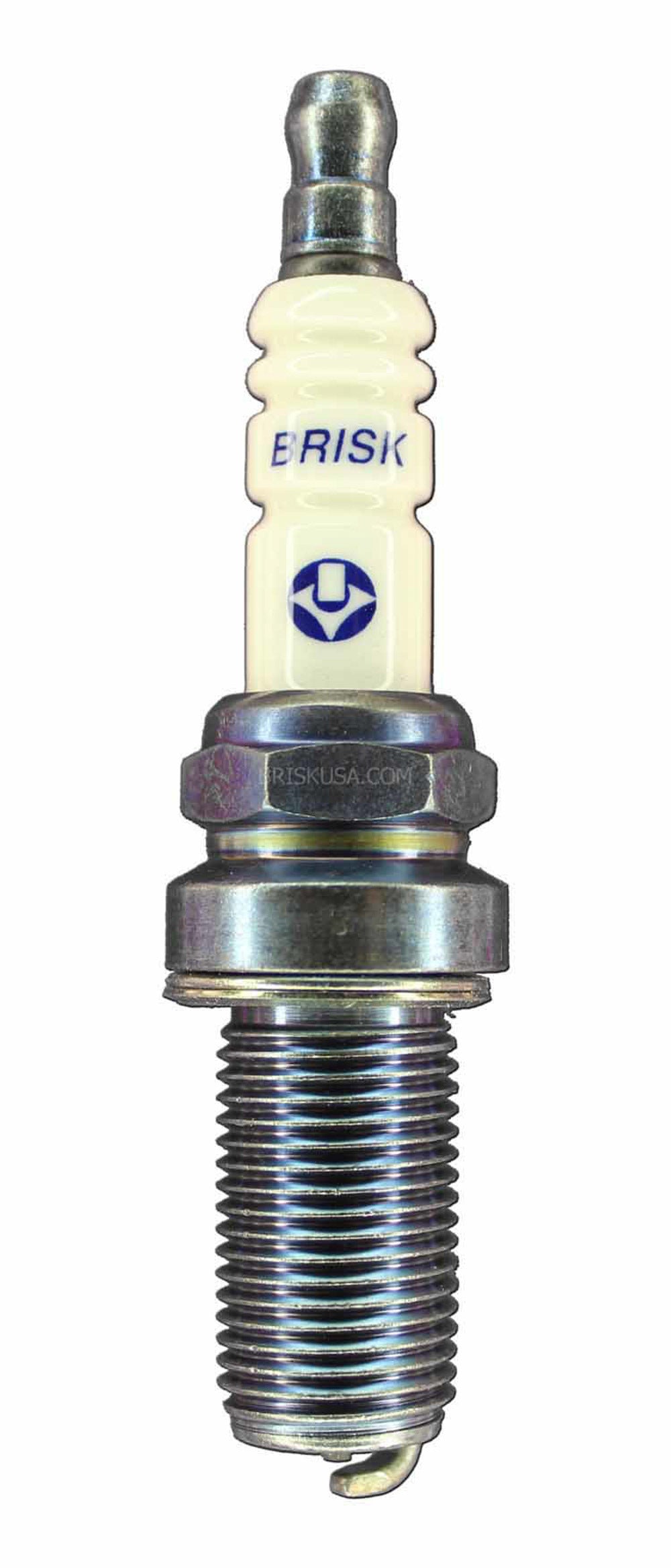 Brisk Racing Spark Plug ER14S Silver Racing 14 mm Thread 26.1 mm Reach Heat Range 14 Gasket Seat Resistor