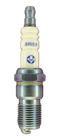 Brisk Racing Spark Plug GR14S Silver Racing, 14mm Thread, 18mm Reach, Heat Range 14, Tapered Seat, Resistor