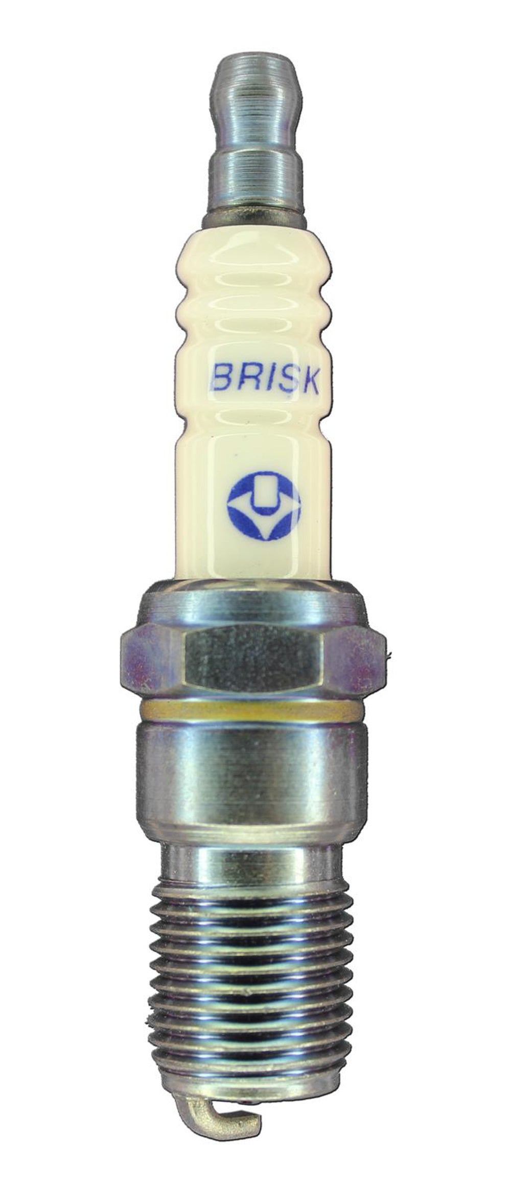 Brisk Racing Spark Plug GR14S Silver Racing, 14mm Thread, 18mm Reach, Heat Range 14, Tapered Seat, Resistor