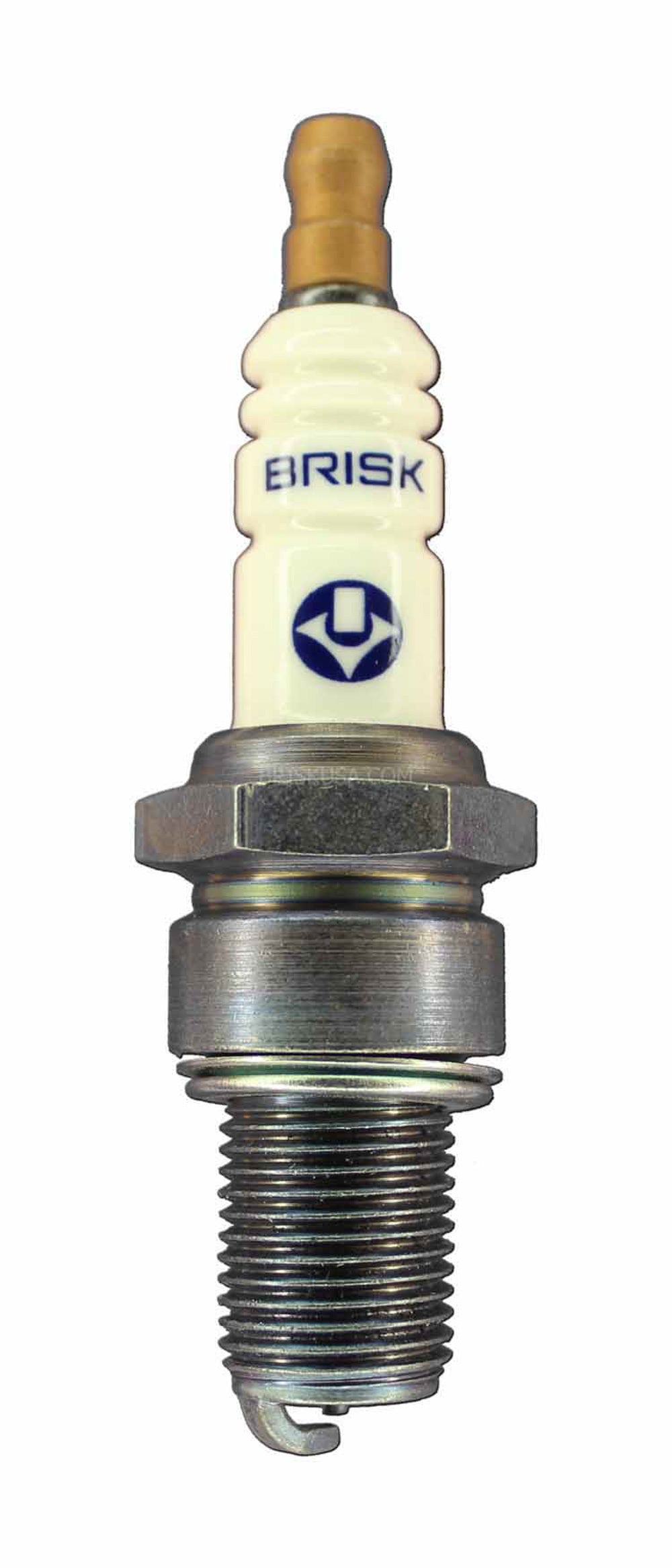 Brisk Racing Spark Plug LR10SL Silver Racing, 14mm Thread, 19mm Reach, Heat Range 10, Gasket Seat, Resistor