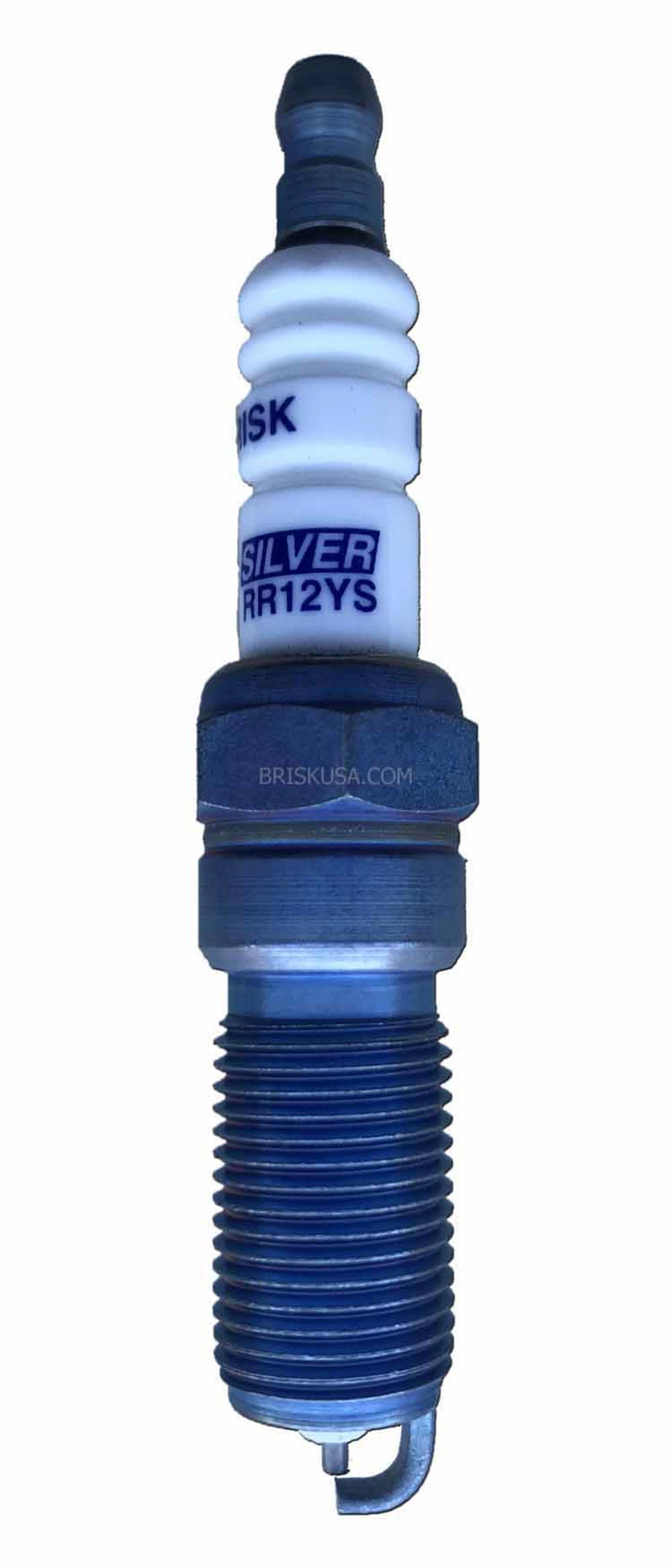 Brisk Racing Spark Plug RR12YS Silver Racing 14mm Thread 25mm Reach Heat Range 12 Tapered Seat Resistor