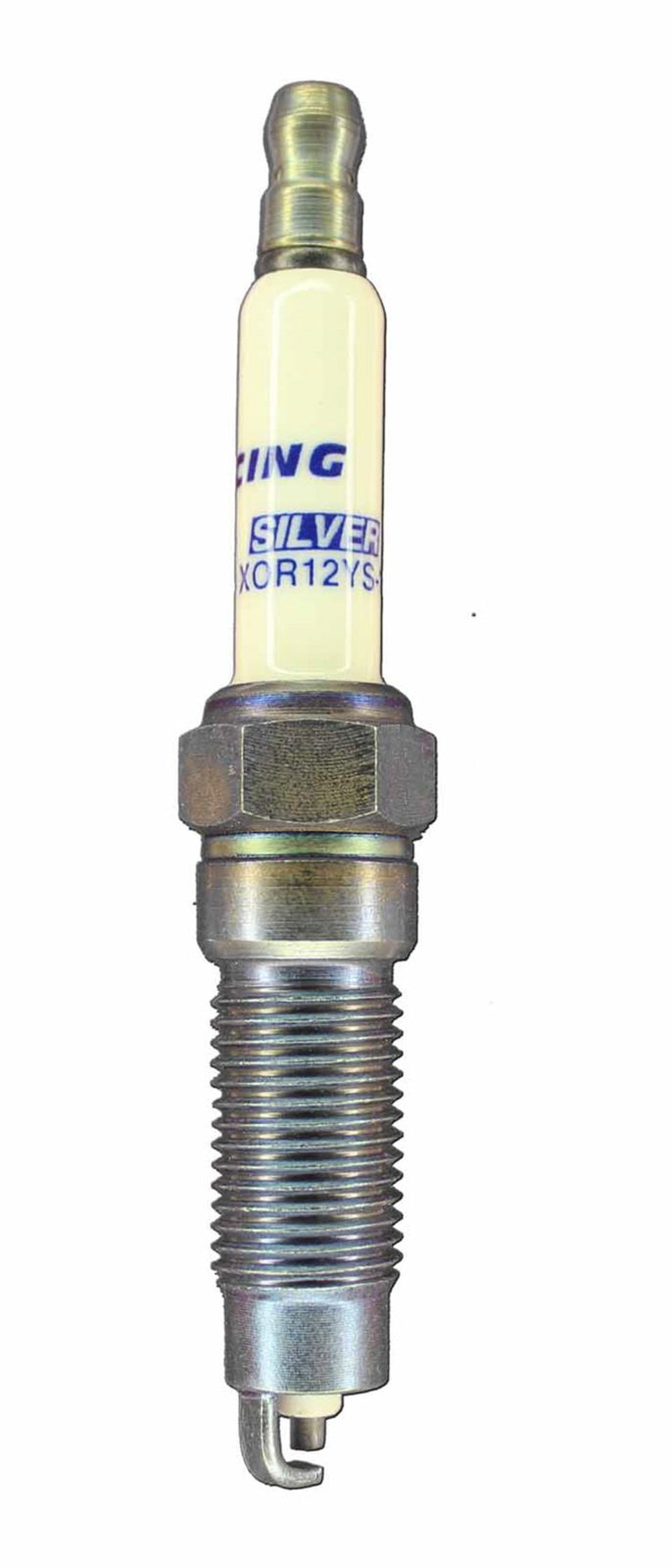 Brisk Racing Spark Plug XOR12YS Silver Racing, 12 mm Thread, 27 mm Reach, Heat Range 12, Tapered Seat, Resistor