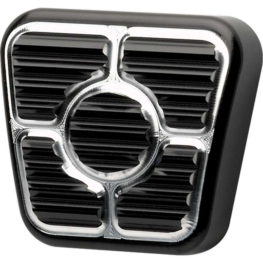 Billet Specialties 199665 Parking Brake Pedal Pad for GM F-Body 1967-69, Aluminum Black Anodized, 2-5/16 Inch Wide by 2-1/8 Inch Tall