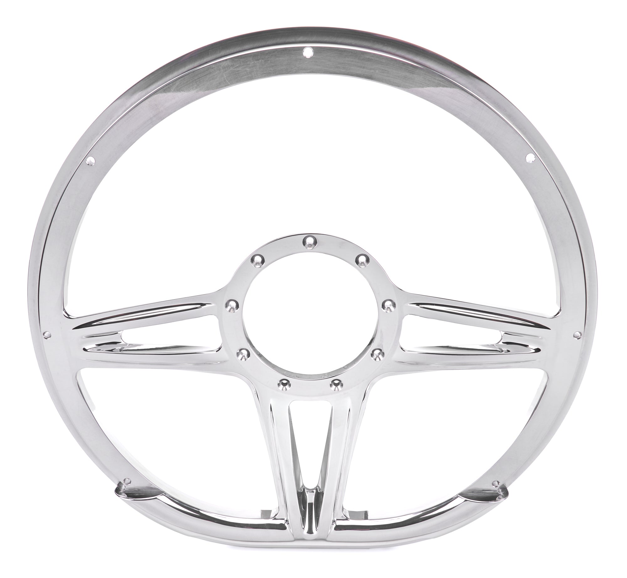 Billet Specialties Steering Wheel 29441 Victory D-Shape 14 Inch Diameter Polished Aluminum