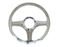 Billet Specialties 30103 Street Lite 14-Inch Diameter Aluminum Steering Wheel with 3-Spoke Design and Milled Finger Notches