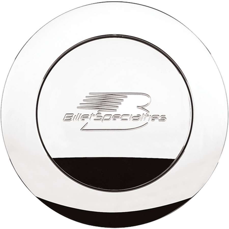 Billet Specialties Polished Horn Button Large Logo for 9-Bolt Steering Wheels