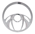Billet Specialties 34055 Psycho Steering Wheel 15.5 Inch Diameter with 4-Spoke Aluminum Finish