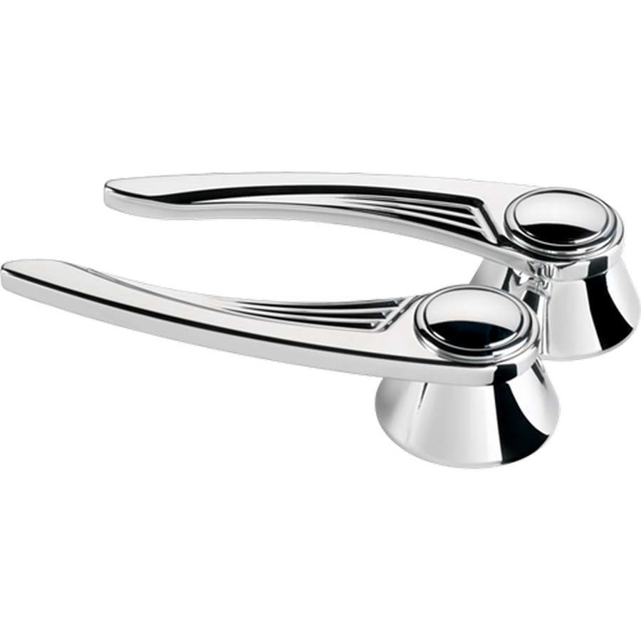 BILLET SPECIALTIES Door Handles Ball Milled for Ford Up to 1948, Interior, 3/8 Inch Square Spline, Aluminum Polished