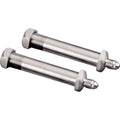 Billet Specialties 66310 Thru-Frame Fittings - 3AN x 1/8 in NPT Female Bulkhead Adapter, Straight, 2-3/8 Inch Length, Stainless Steel