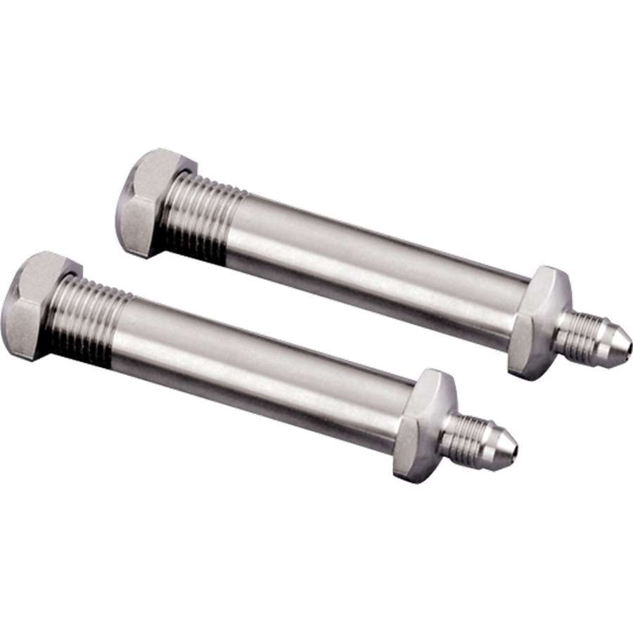 Billet Specialties 66310 Thru-Frame Fittings - 3AN x 1/8 in NPT Female Bulkhead Adapter, Straight, 2-3/8 Inch Length, Stainless Steel