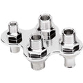 Billet Specialties 66925 A/C and Heat Bulkhead Push-On 4 Port Aluminum Polished