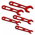 Billet Specialties 67005 AN Wrench Set, 5-Piece, 6 AN to 16 AN, Aluminum, Red Anodized