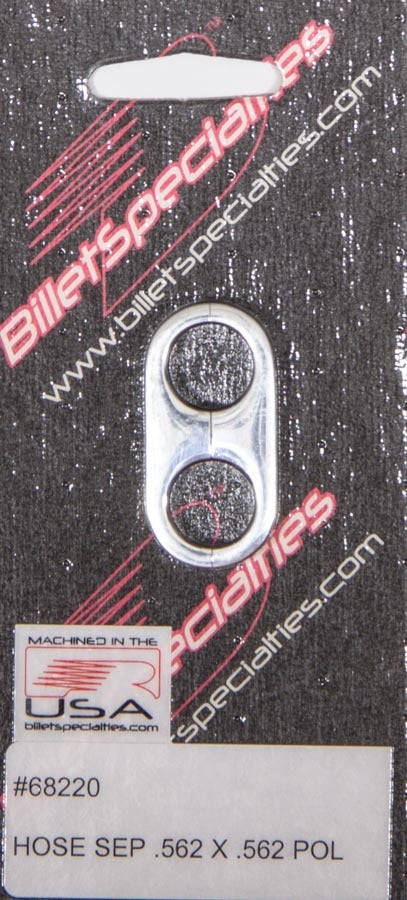 Billet Specialties Hose Separator .562x.562 Polished Aluminum