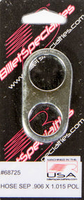 Billet Specialties Hose Separator 0.906 Inch and 1.015 Inch Hole Diameter Polished Aluminum