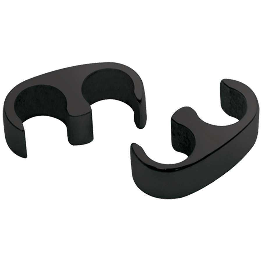 Billet Specialties 69682 Spark Plug Wire Loom Set for V8 Engines, 8.5 mm, Aluminum, Black Anodized, Clip Style, Pair