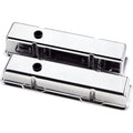 Billet Specialties SBC Short Plain Polished Aluminum Valve Cover with Baffled Design and Breather Hole