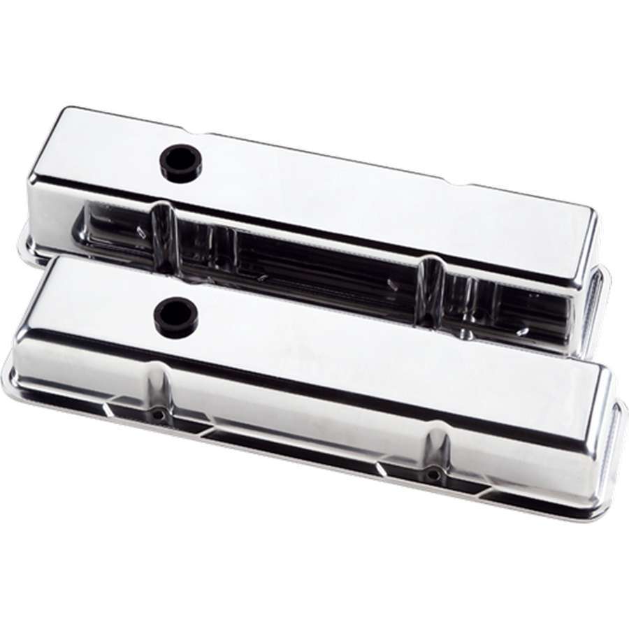 Billet Specialties BSP95229 Tall Baffled Aluminum Valve Covers for Small Block Chevy, Polished Finish