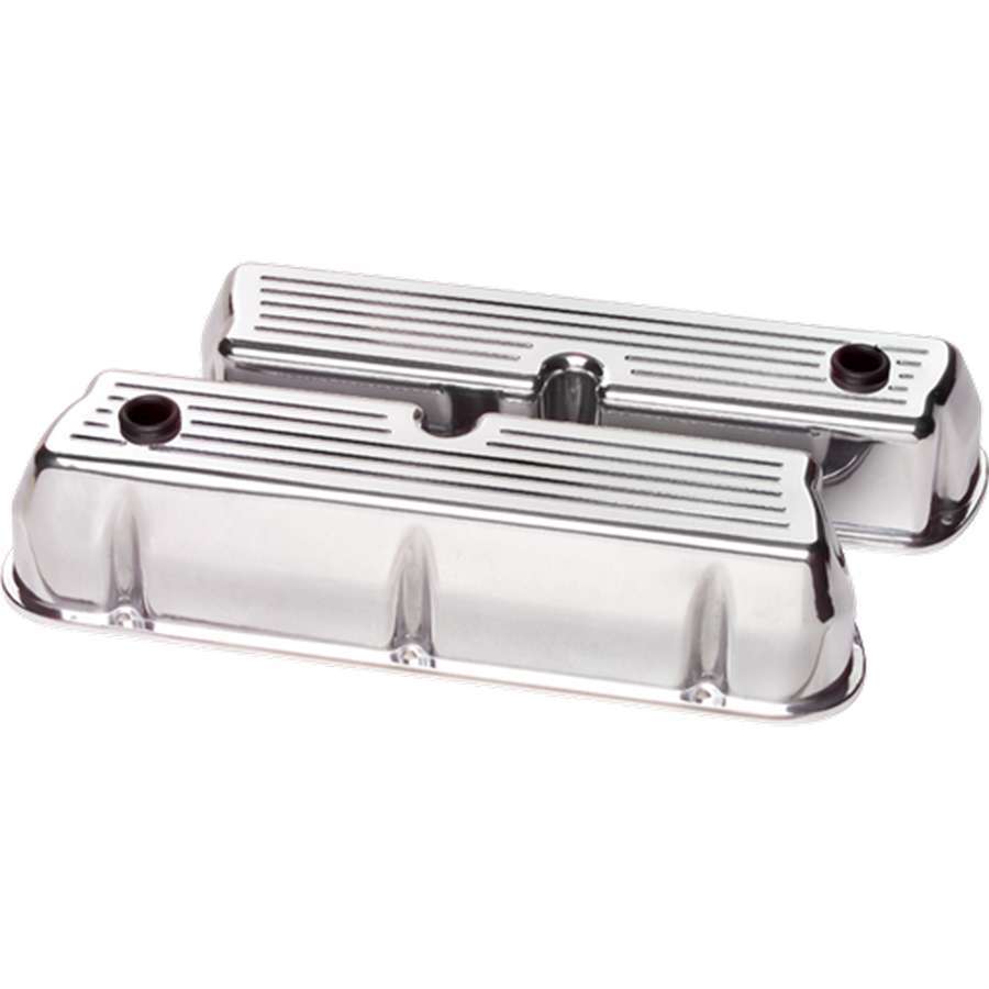 Billet Specialties SBF Valve Covers Tall with Ball Milled Finish and Baffled Design for Small Block Ford