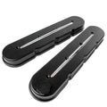 BILLET SPECIALTIES LS Streamline Valve Covers with Gasket and Hardware, Black Powder Coat, Aluminum, Stock Height