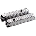 Billet Specialties SBC 1pc Centerbolt Valve Cover with Ball Milled Finish and Baffled Design