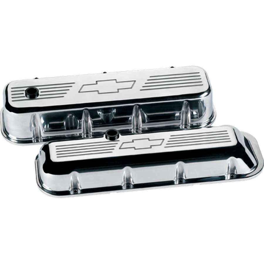 Billet Specialties BBC Valve Covers Bowtie Logo Tall Aluminum Pair