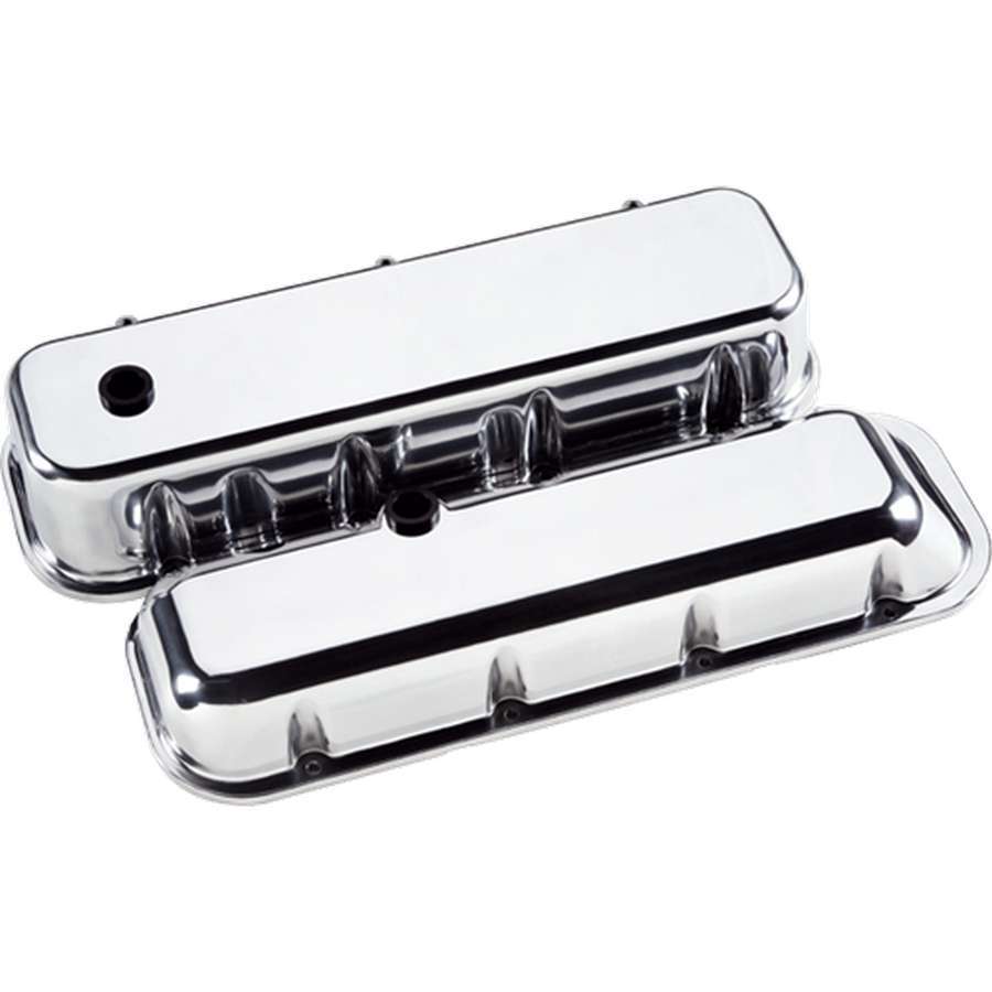 Billet Specialties BBC Aluminum Valve Cover Pair with Tall Baffled Design and Breather Hole