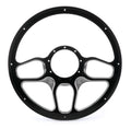 Billet Specialties BC30102 Win Lite 14-Inch Diameter Aluminum Steering Wheel with Black Anodized Finish
