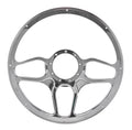 Billet Specialties BC34102 Win Lite 15.5-Inch Aluminum Steering Wheel with Black Anodized Finish