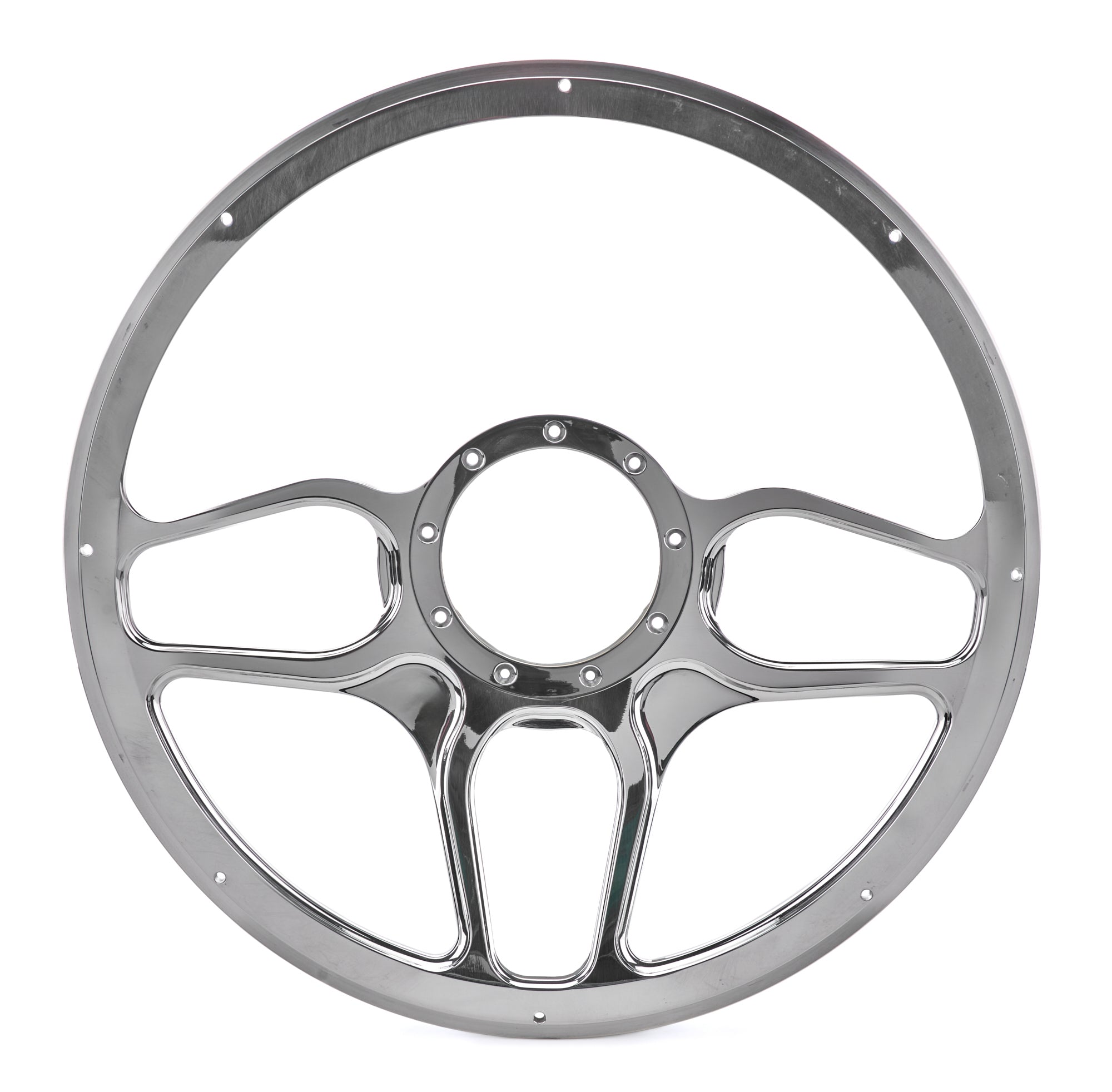 Billet Specialties BC34102 Win Lite 15.5-Inch Aluminum Steering Wheel with Black Anodized Finish