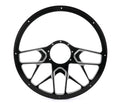 Billet Specialties BC34107 Redline 15.5-Inch Diameter Aluminum Steering Wheel with 10 Spoke Design and Milled Finger Notches
