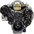Billet Specialties LS1/2/3/6 Tru Trac Pulley System with Aluminum 6-Rib Serpentine Belt in Black Anodized Finish