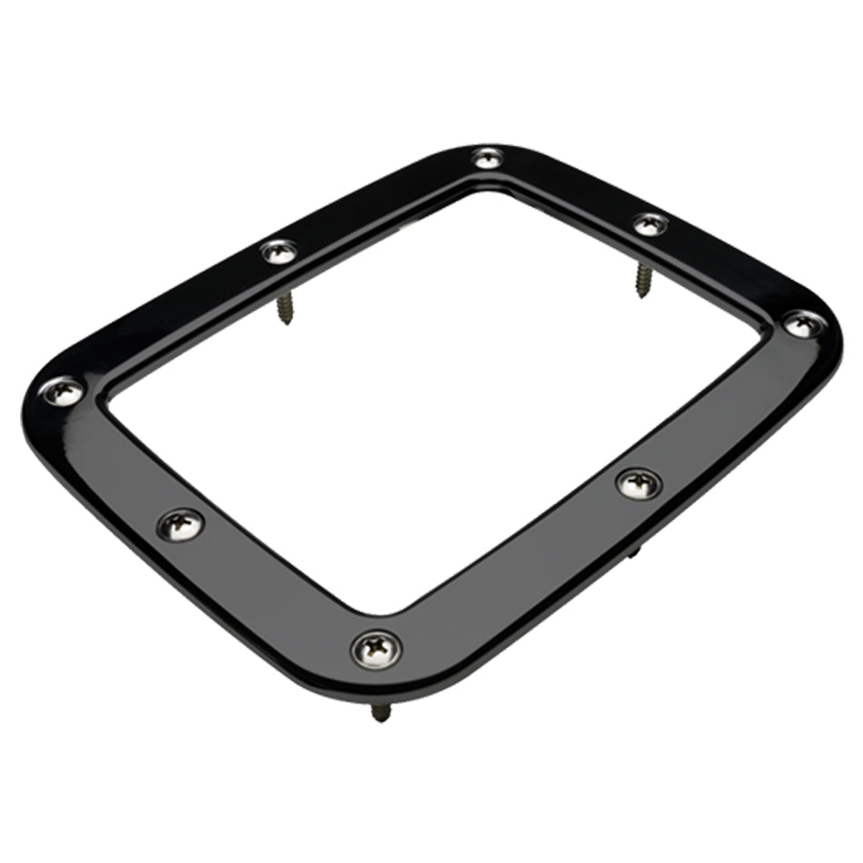 Billet Specialties BLK279312 Shifter Boot Ring, 5-3/4 x 7-1/8 Inch Rectangle, Satin Aluminum with Black Anodized Finish