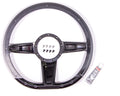 Billet Specialties Steering Wheel Camber D-Shaped 14 Inch Black Aluminum