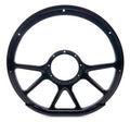 Billet Specialties BLK29475 Prism 14-Inch D-Shaped Steering Wheel with Aluminum Finish