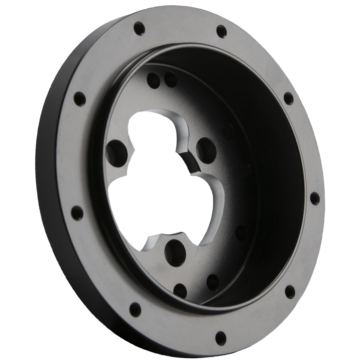 Billet Specialties BLK31030 Racing Steering Wheel Quick Release Coupler, Black Anodized Aluminum, 9-Bolt Spline Mount