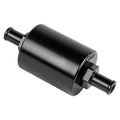 Billet Specialties BLK42130 In-Line Fuel Filter 3/8 Inch Barb Stainless Steel with Black Anodized Finish