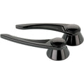 BILLET SPECIALTIES Black Door Handles Ball Milled GM and Ford 49-Up with 1/2 Inch Round Spline Aluminum Finish Pair