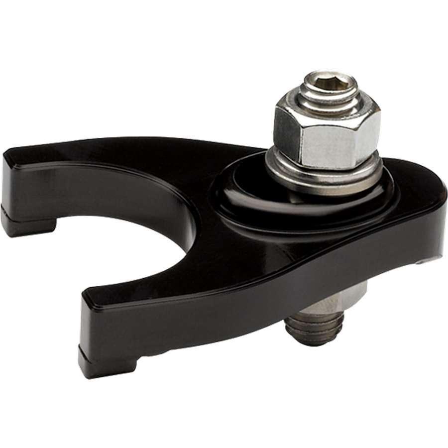 Billet Specialties Distributor Hold Down for Chevy V8 with Black Anodized Finish