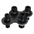 Billet Specialties BILK66920 A/C and Heater Bulkhead Plate with Four Ports, Black Anodized Aluminum