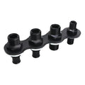 Billet Specialties A/C & Heat Bulkhead Inline Push On 4-Port Black Aluminum