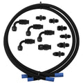 Billet Specialties Power Steering Hose Kit with Pump Mount Reservoir, Braided Stainless Steel, Black Finish