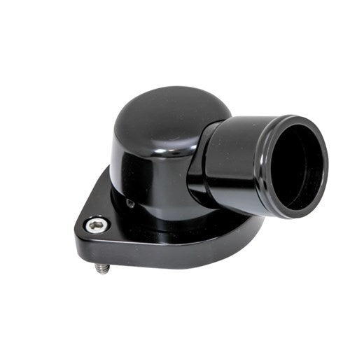 Billet Specialties LS Thermostat Housing 15-Degree Black Anodized Aluminum with 1-1/2 Inch Hose Connection and O-Ring
