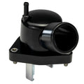 BILLET SPECIALTIES LT Thermostat Housing 15 Degree with 1-1/2 Inch Hose Barb, Swivel, O-Ring, Stainless Hardware, Black Anodized Aluminum