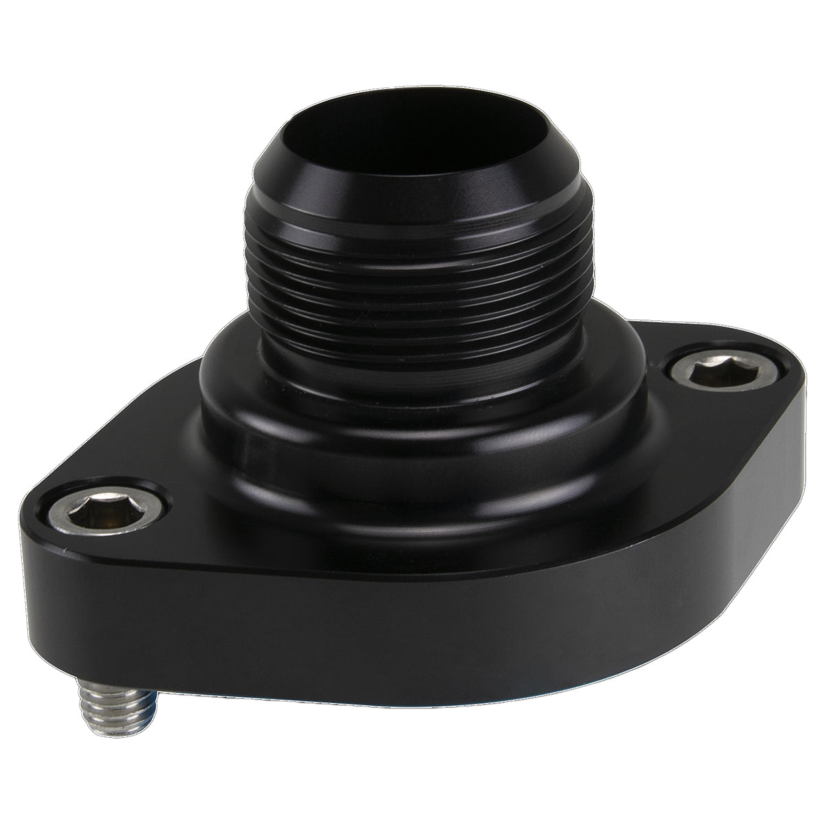 Billet Specialties Water Neck 20 AN Male Mopar Style Black Anodized Aluminum