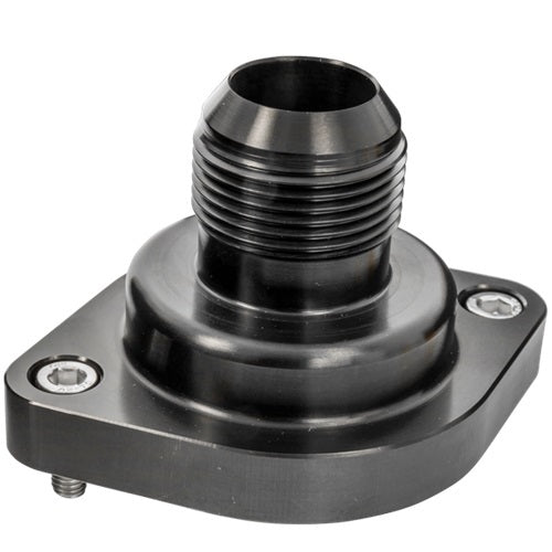 Billet Specialties LS Thermostat Housing with 16AN Male Nipple, Black Anodized Aluminum