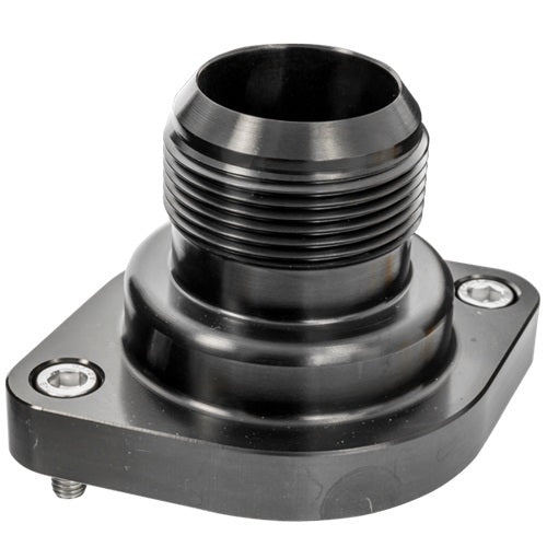Billet Specialties LS Thermostat Housing with 20AN Male Nipple, Black Anodized Aluminum