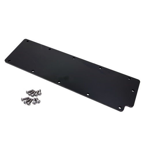 Billet Specialties LS Plain Valley Cover Black, 0.25 Inch Thick, Aluminum with Stainless Hardware