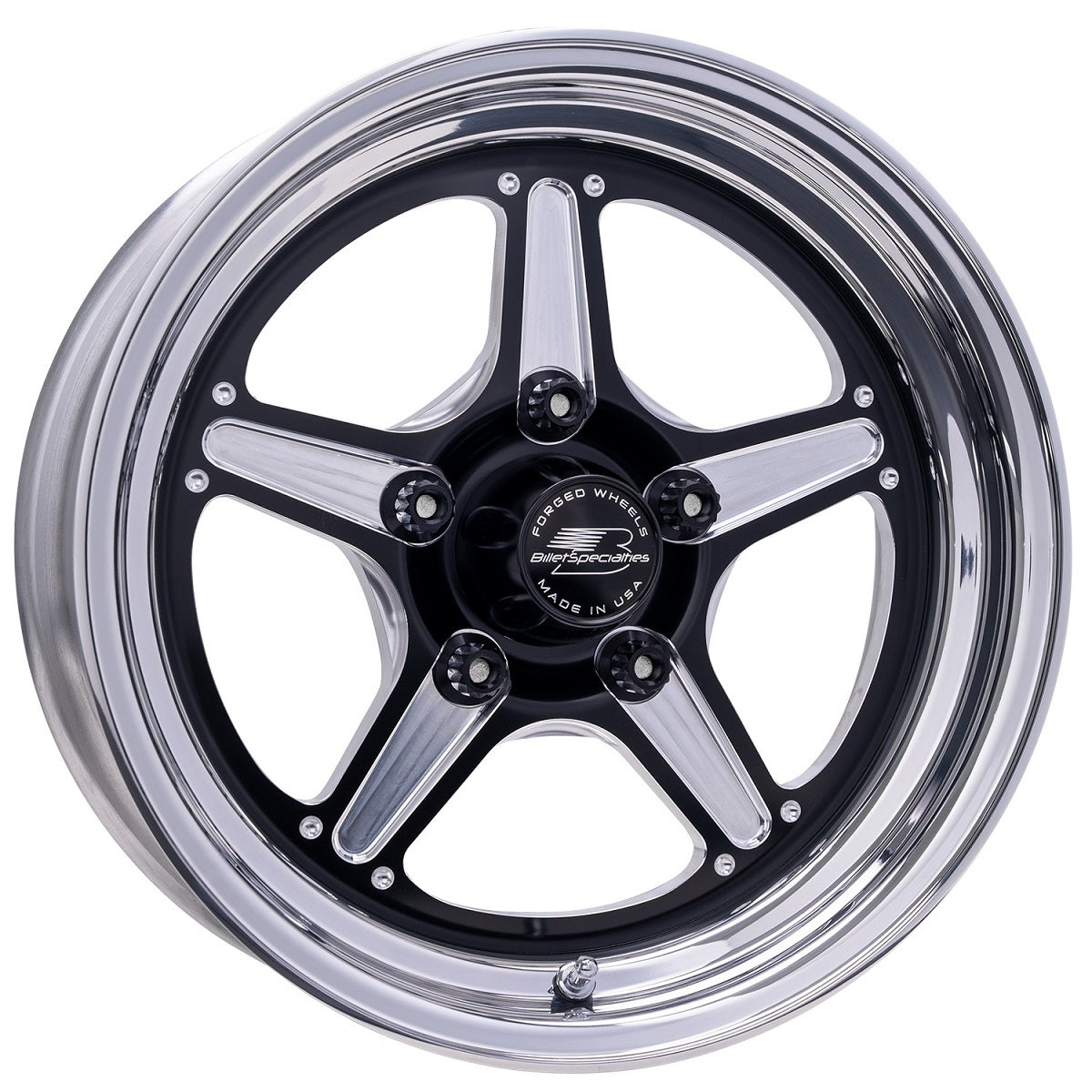 Billet Specialties BRS23570L6145 Street Lite Black Wheel 15x7 Inches with 4.5 Inch Backspace